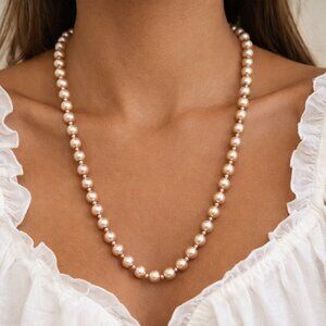 Vintage Pearl Necklace Classic Formal Cocktail Jewelry